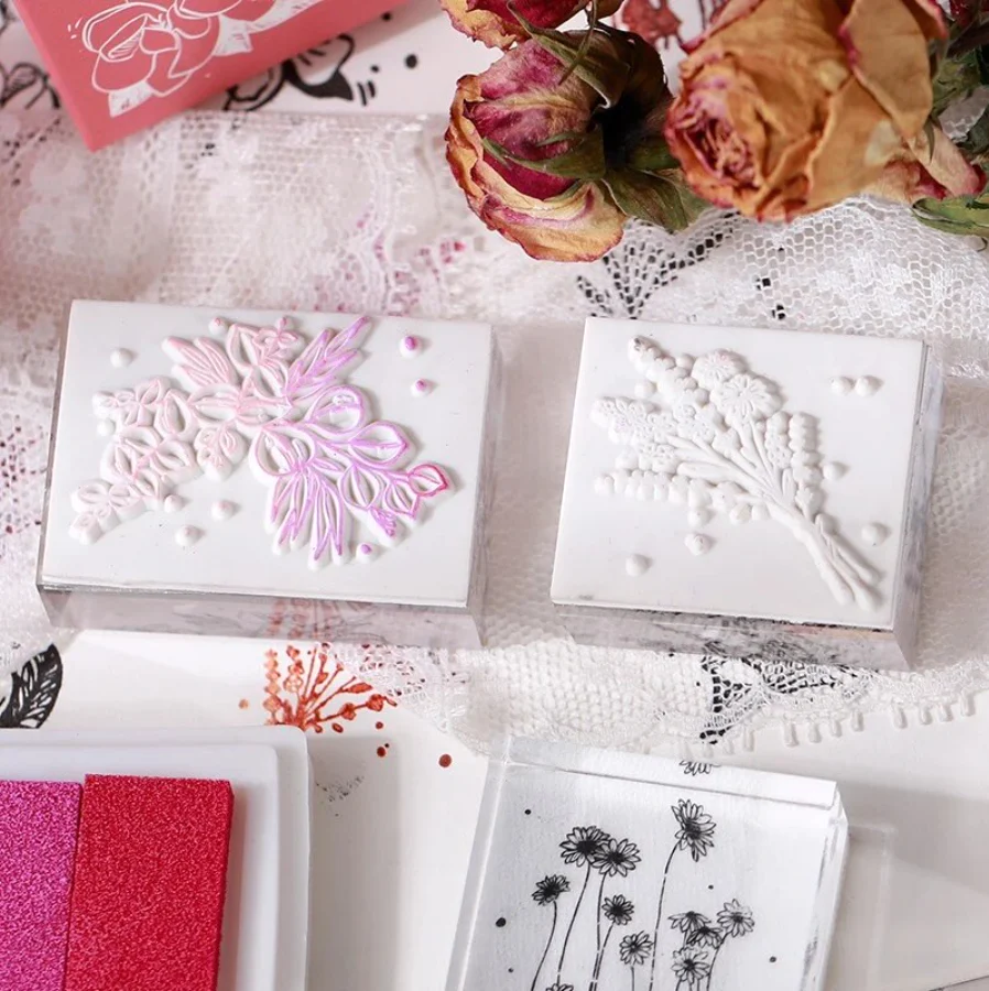 Garden Pattern Rubber Stamp