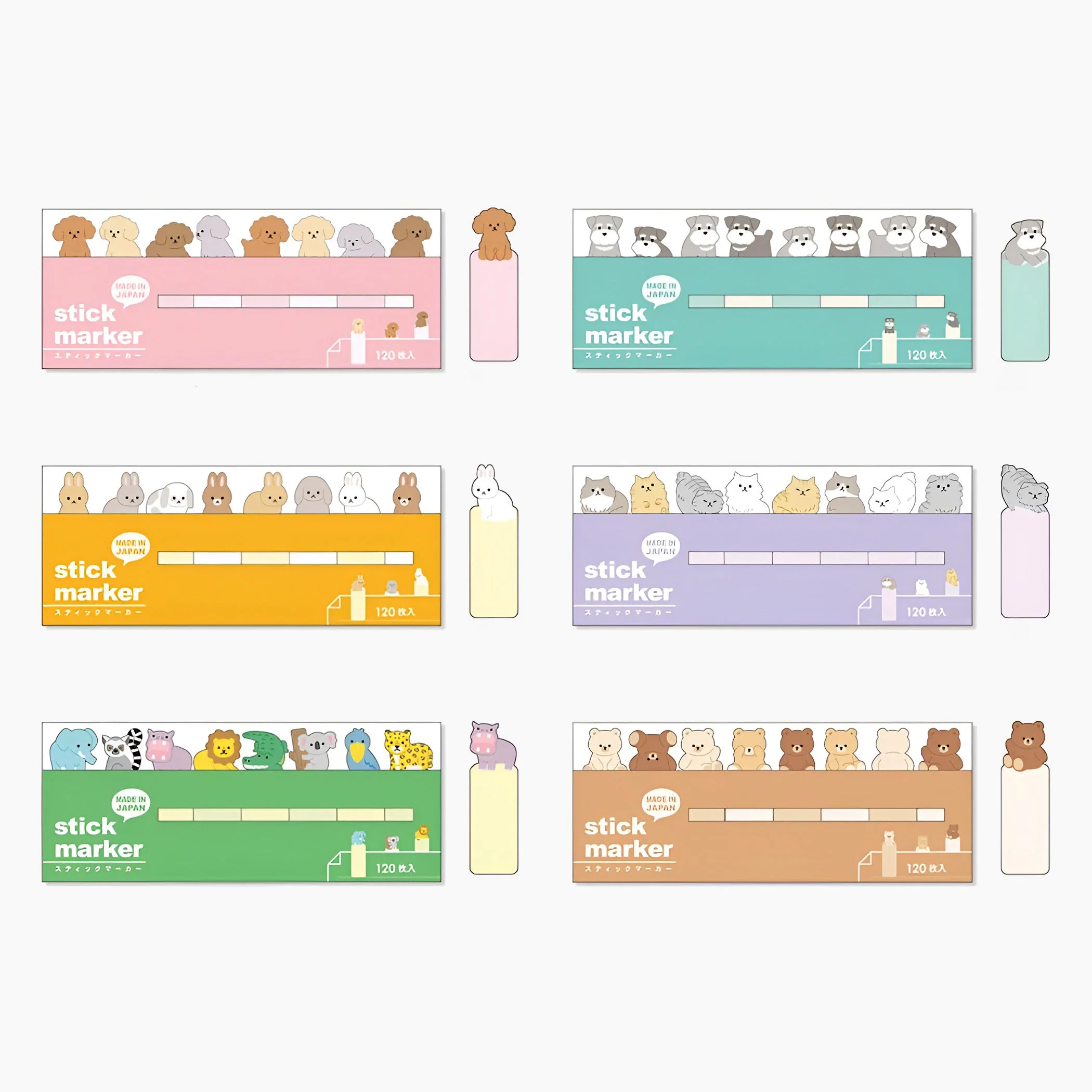 Mind Wave Animal Index Sticky Notes