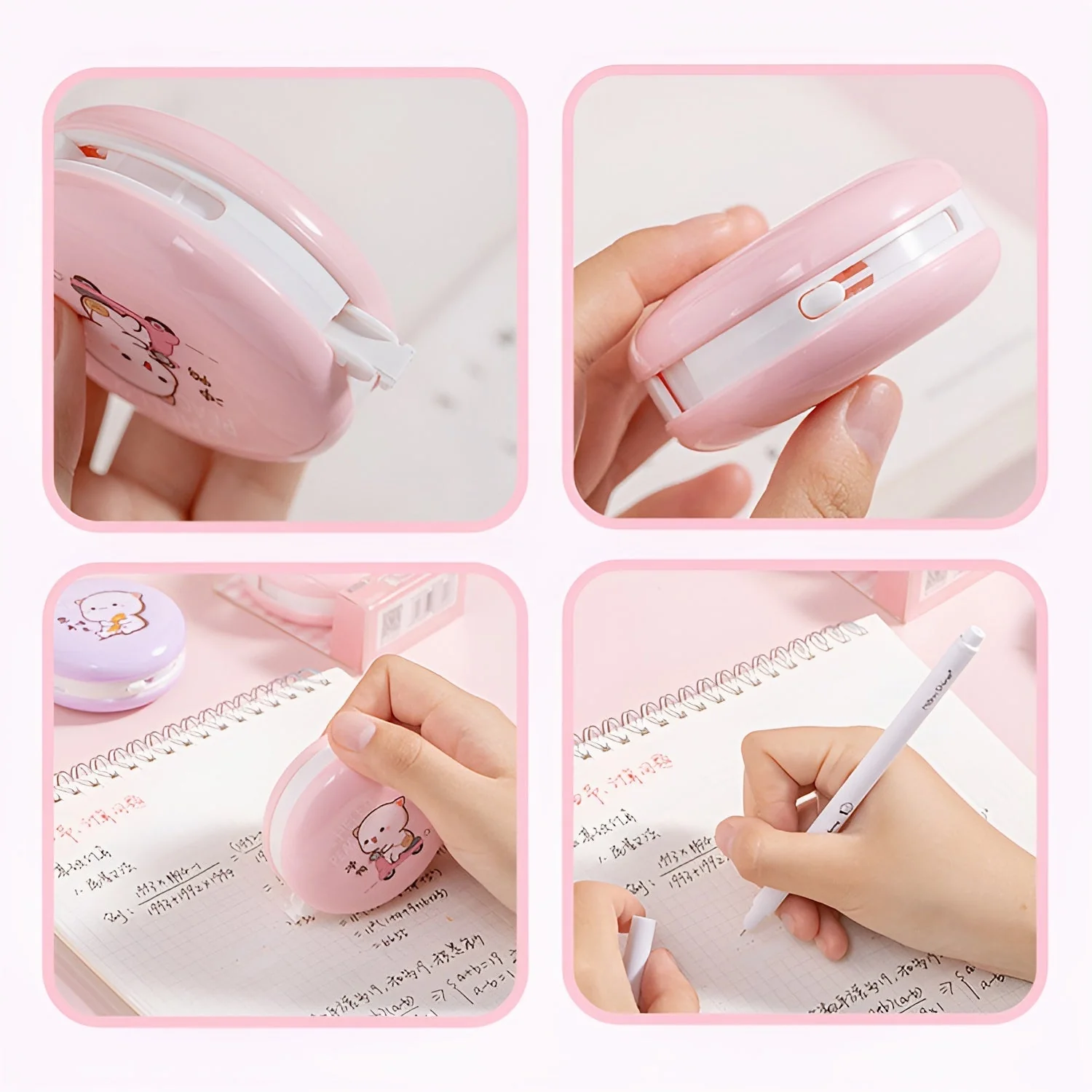 Cute Animal Macaron Correction Tape