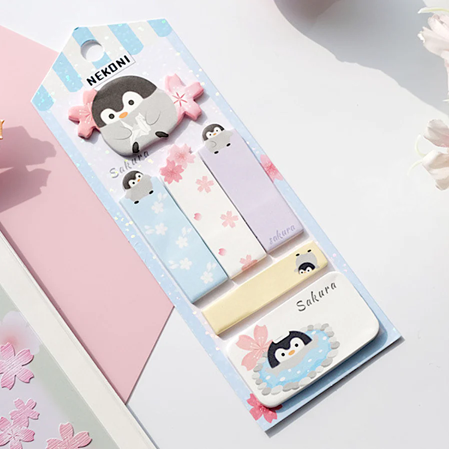 Nekoni Sakura & Animals Sticky Note Set
