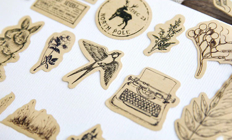 Retro Stamp Stickers