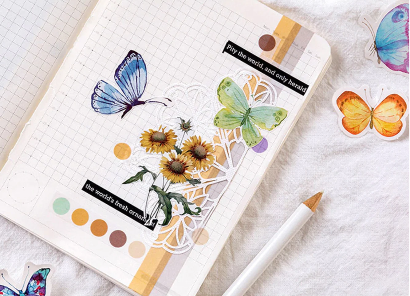 Flower Garden Paper Stickers