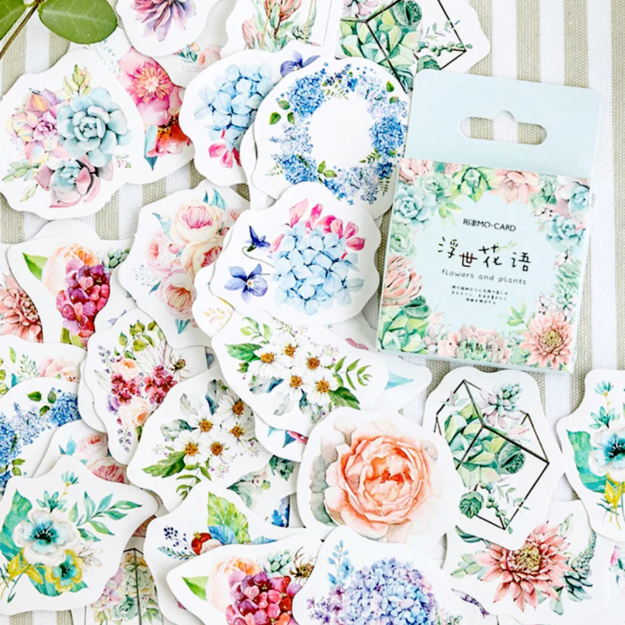 Spring Flowers Paper Stickers