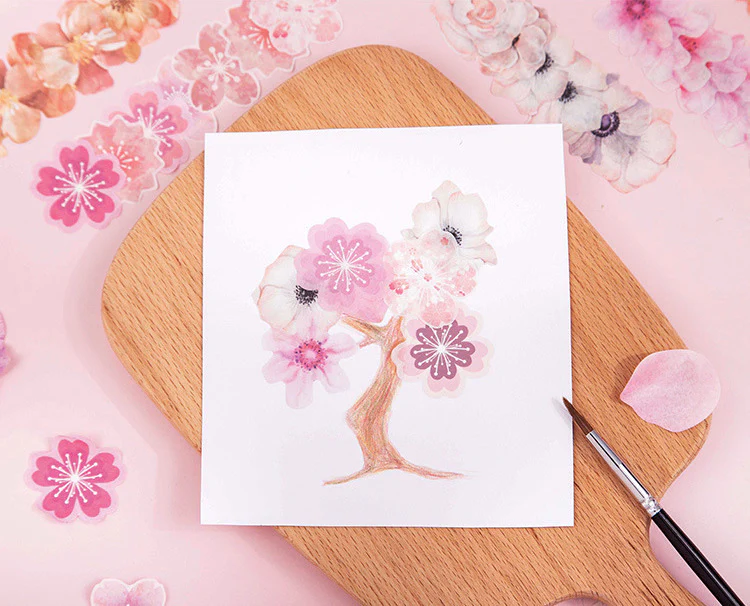 Floral Blossom Sticker Roll