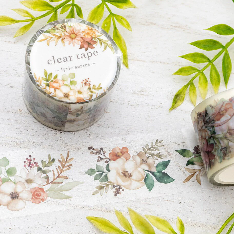 Artistic Bloom Clear Washi Tape