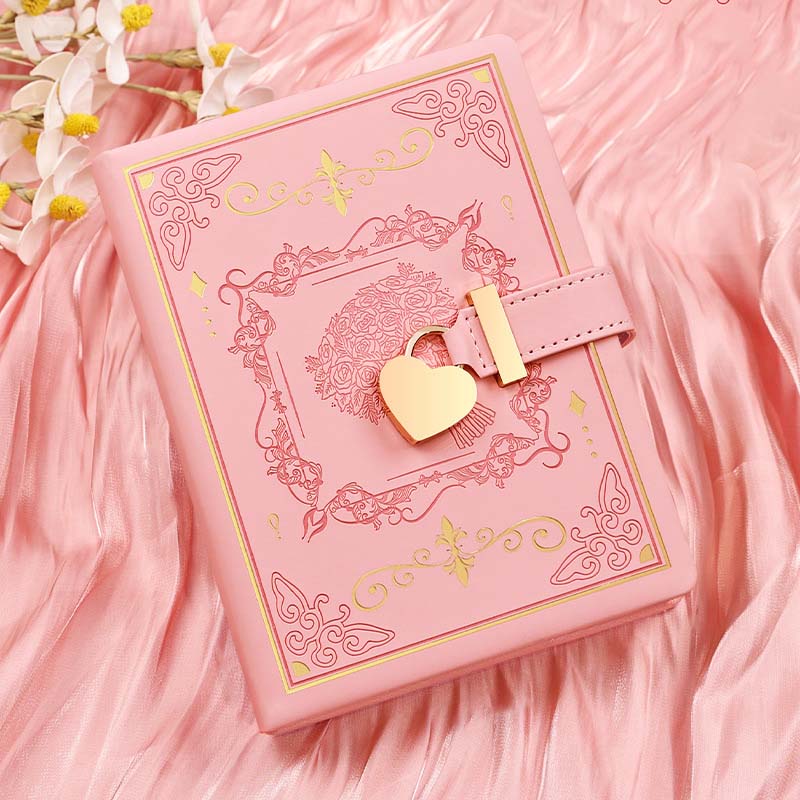 Blooming Secrets Heart Lock Journal