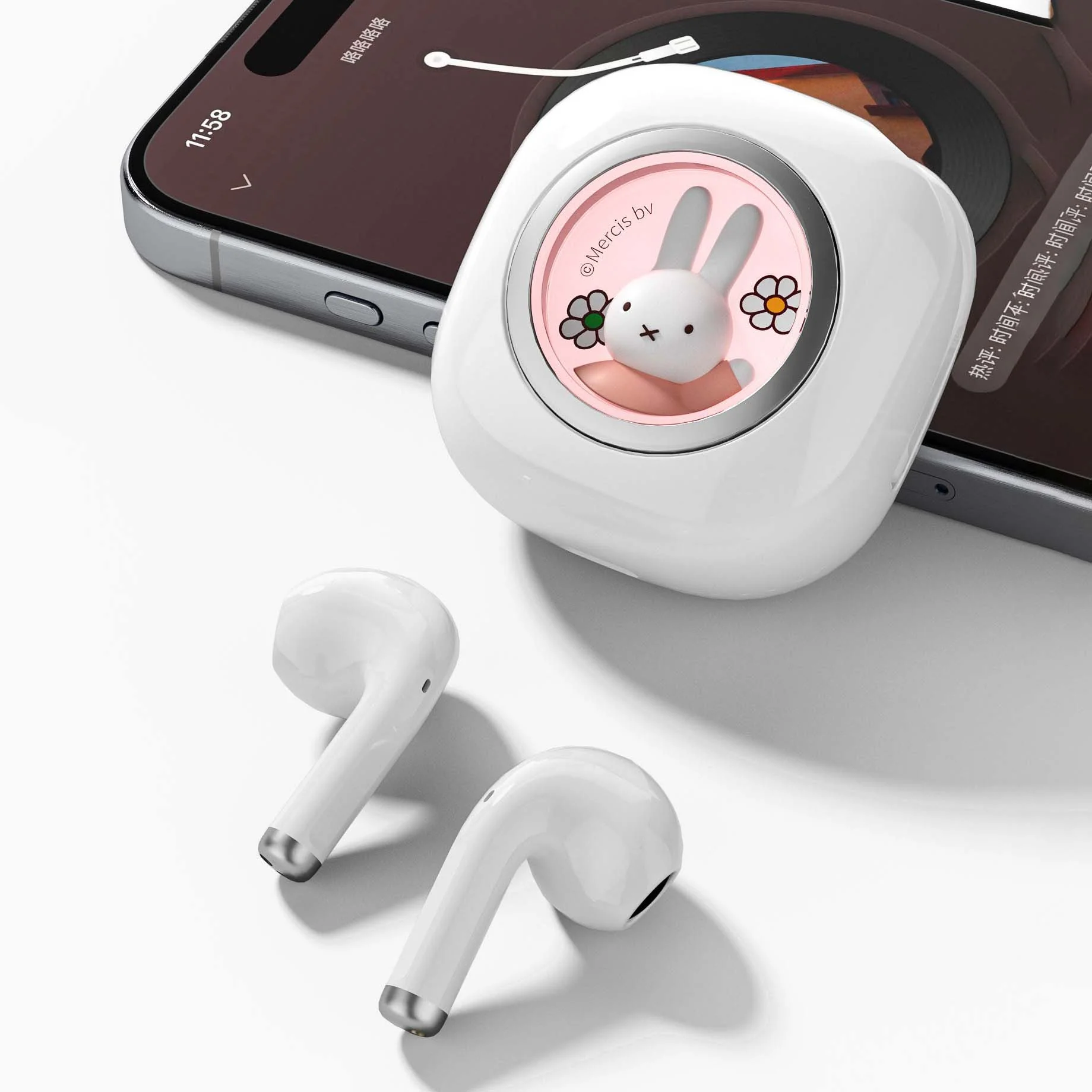Cute Wireless Ear Buds With Charging Case