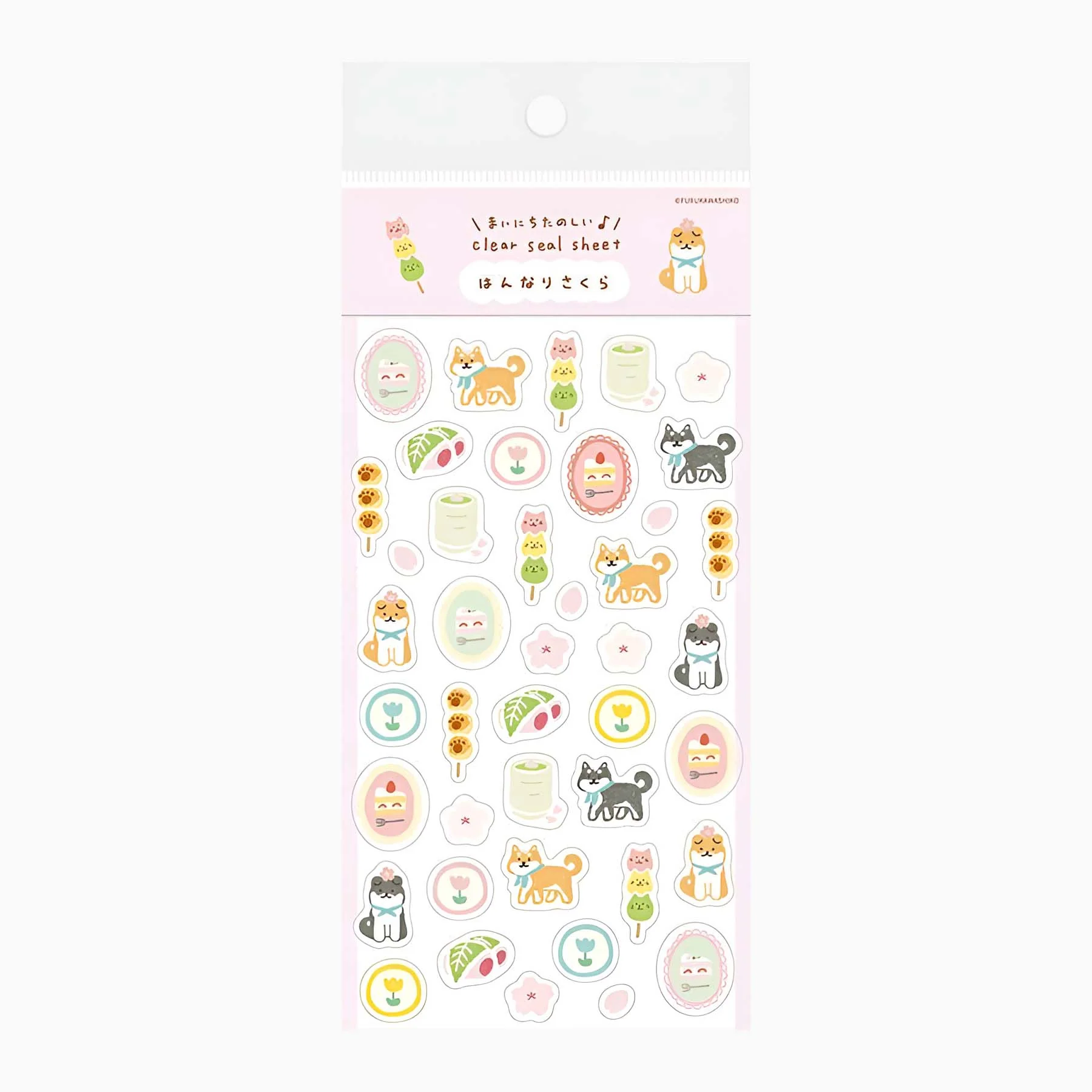 Clear Sticker Sheet with Animals and Flowers