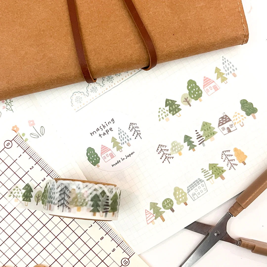 Forest Pattern Die-Cut Washtape