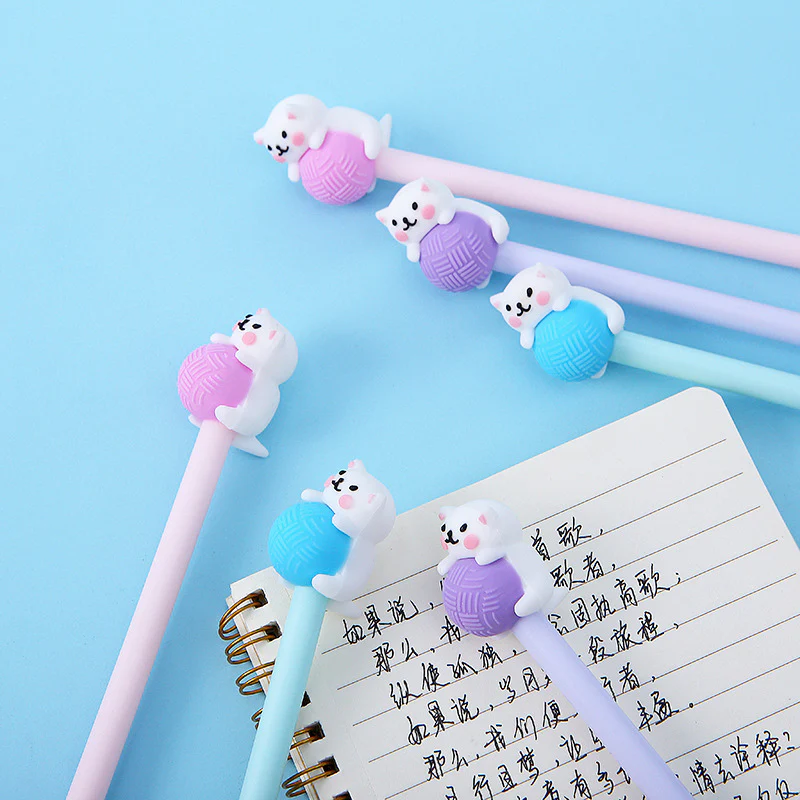 Purrfectly Yarn-tangled Cat Gel Pen
