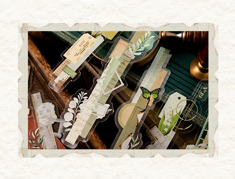 Long Strip Floral Journaling Stickers