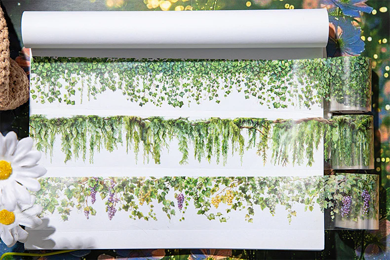 Floral Vines Clear Masking Tapes
