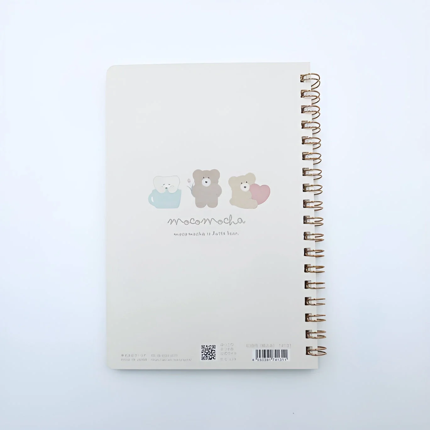 Spiral Notebook with Bear Illustrations
