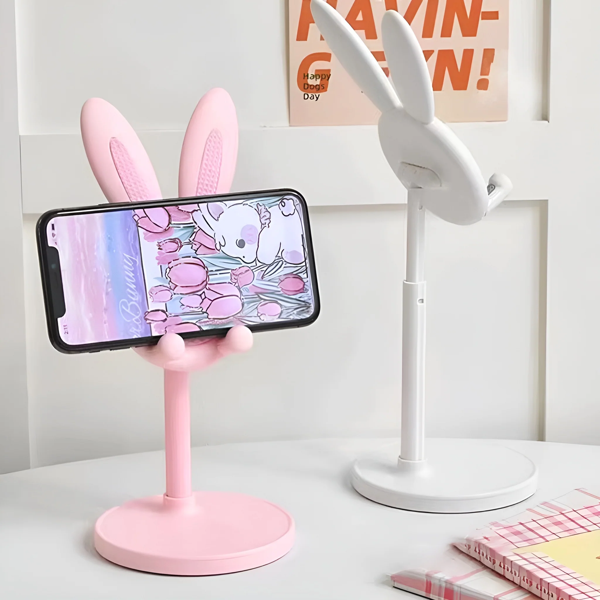 Extendable Bunny Ear Phone Stand
