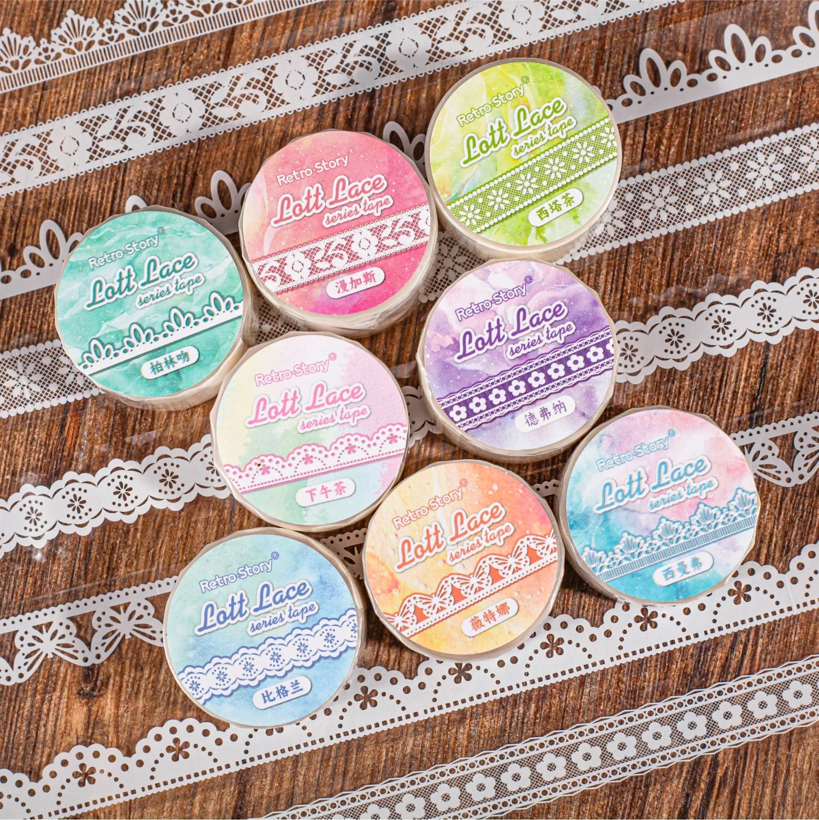 Vintage Pattern Die-Cut Masking Tape