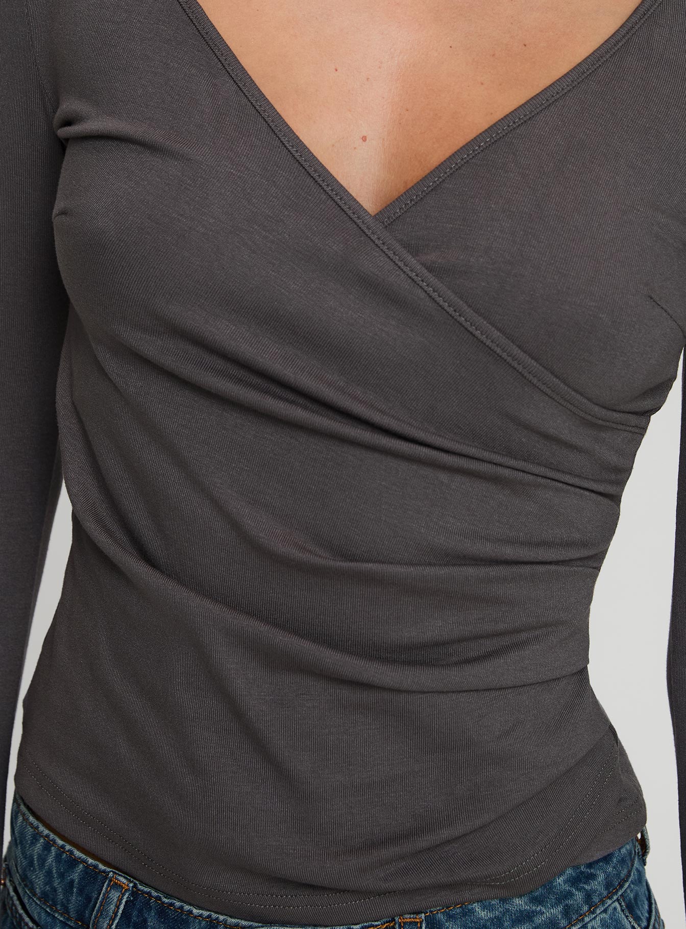 Fosca Long Sleeve Top Grey