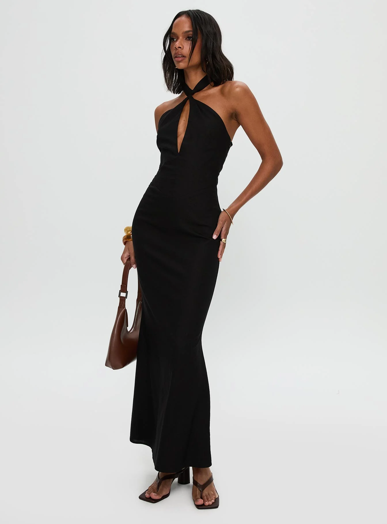Rapture Halter Maxi Dress Black