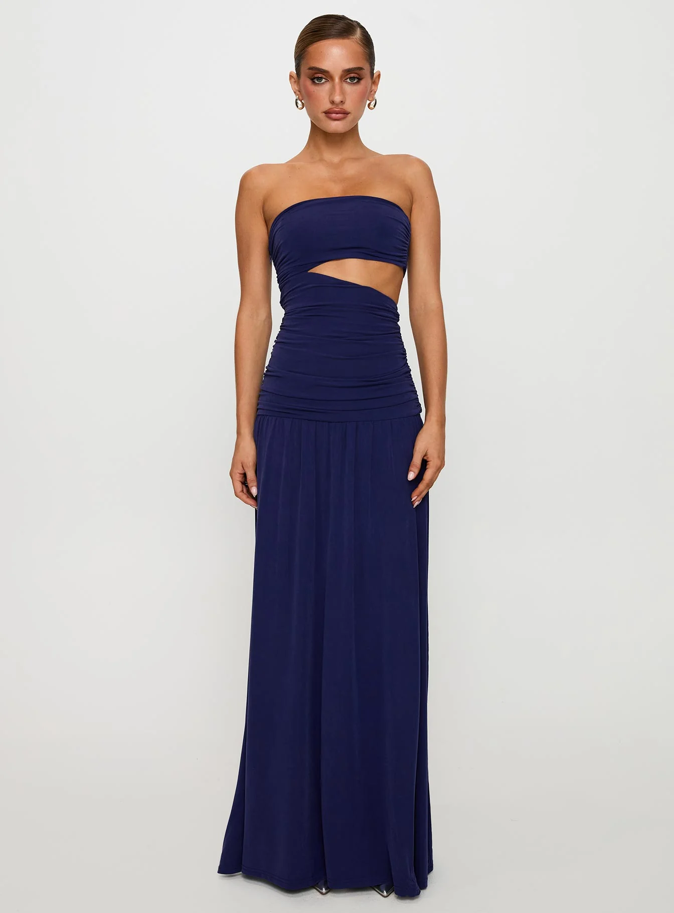 Grandeur Strapless Maxi Dress Navy