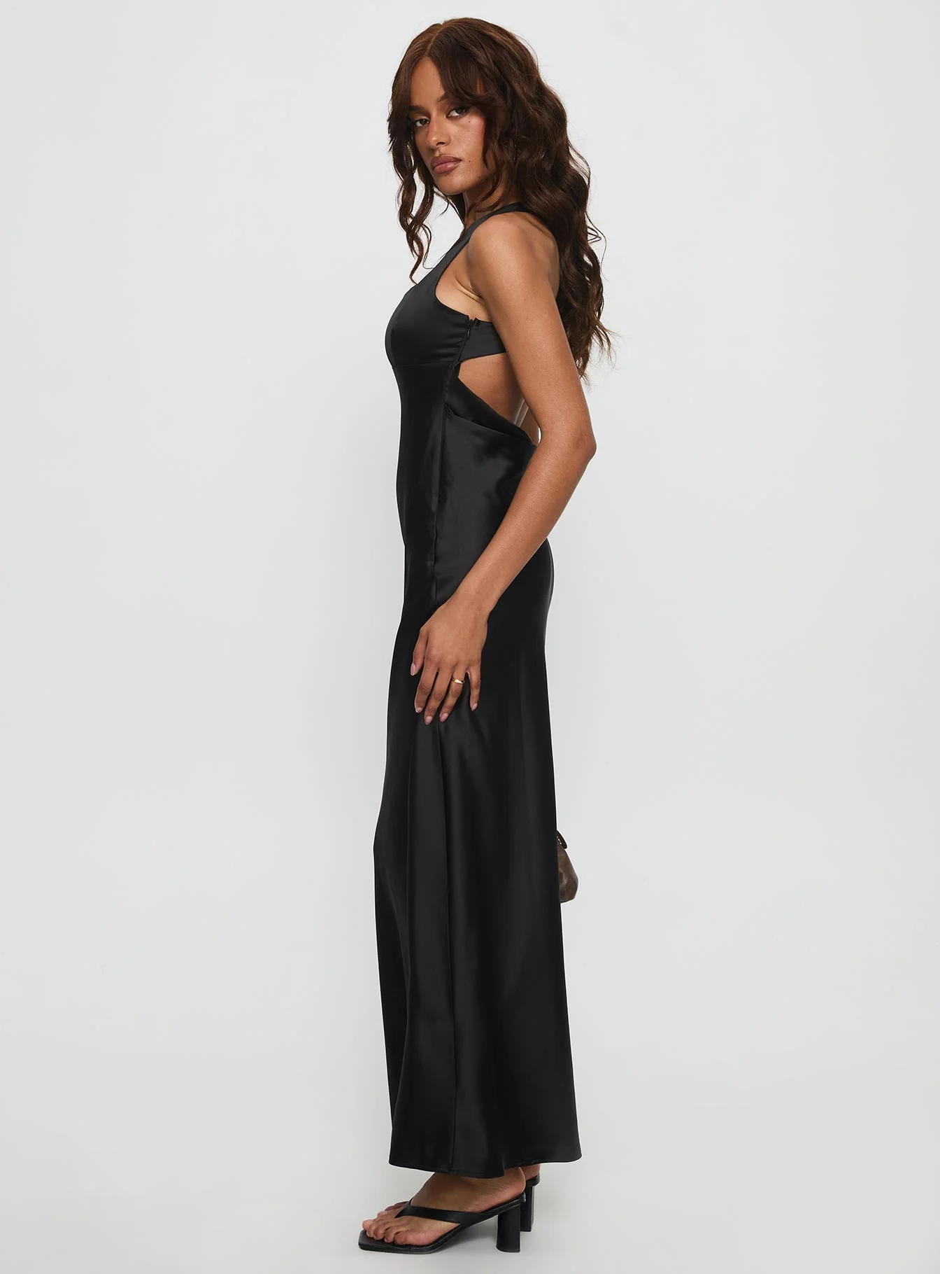 Alter Egos Drape Maxi Dress Black