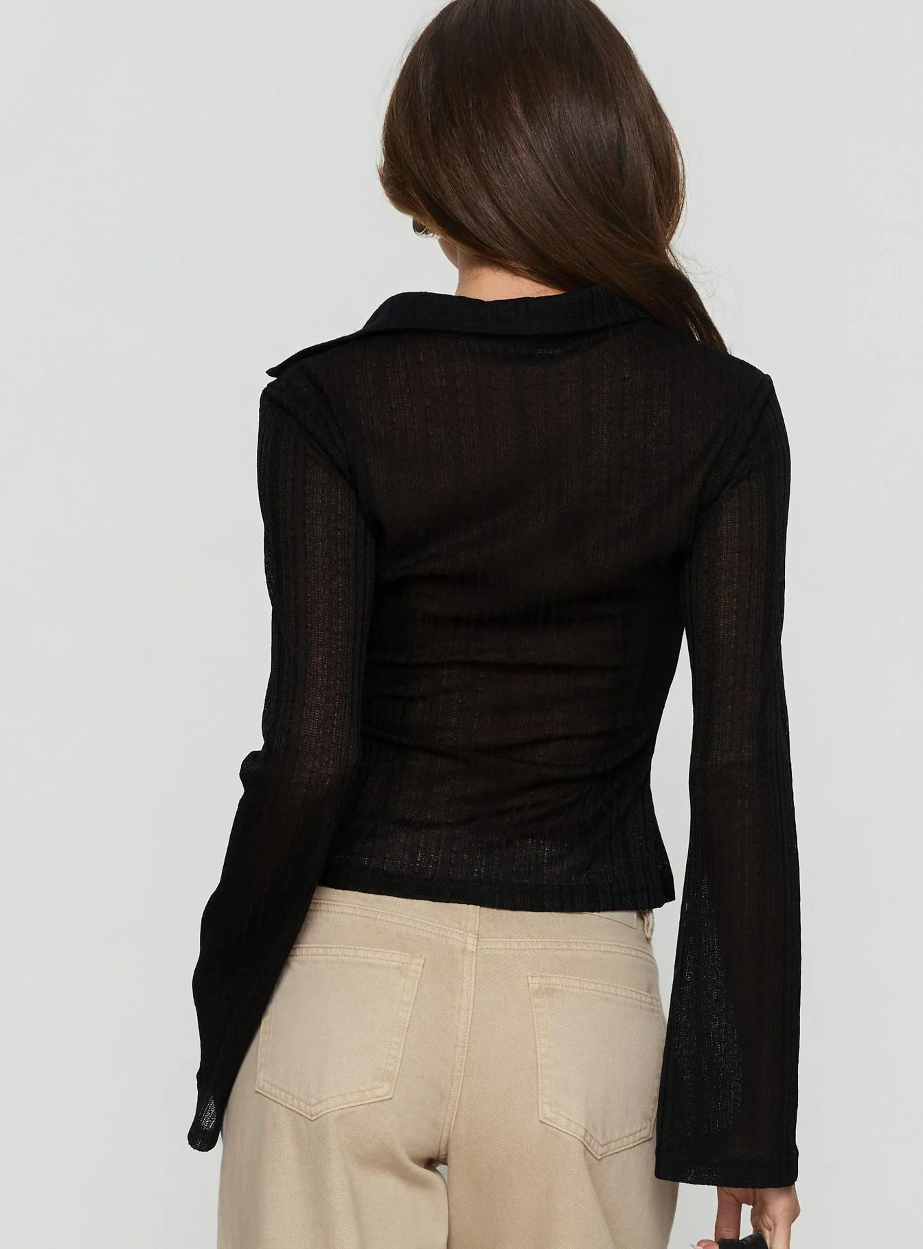 When You Sleep Long Sleeve Top Black