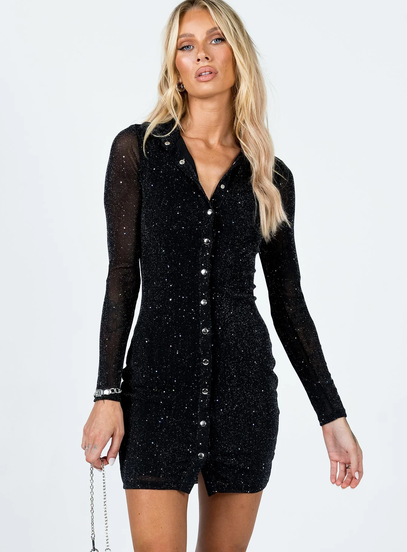 Friday Fever Mini Dress Black