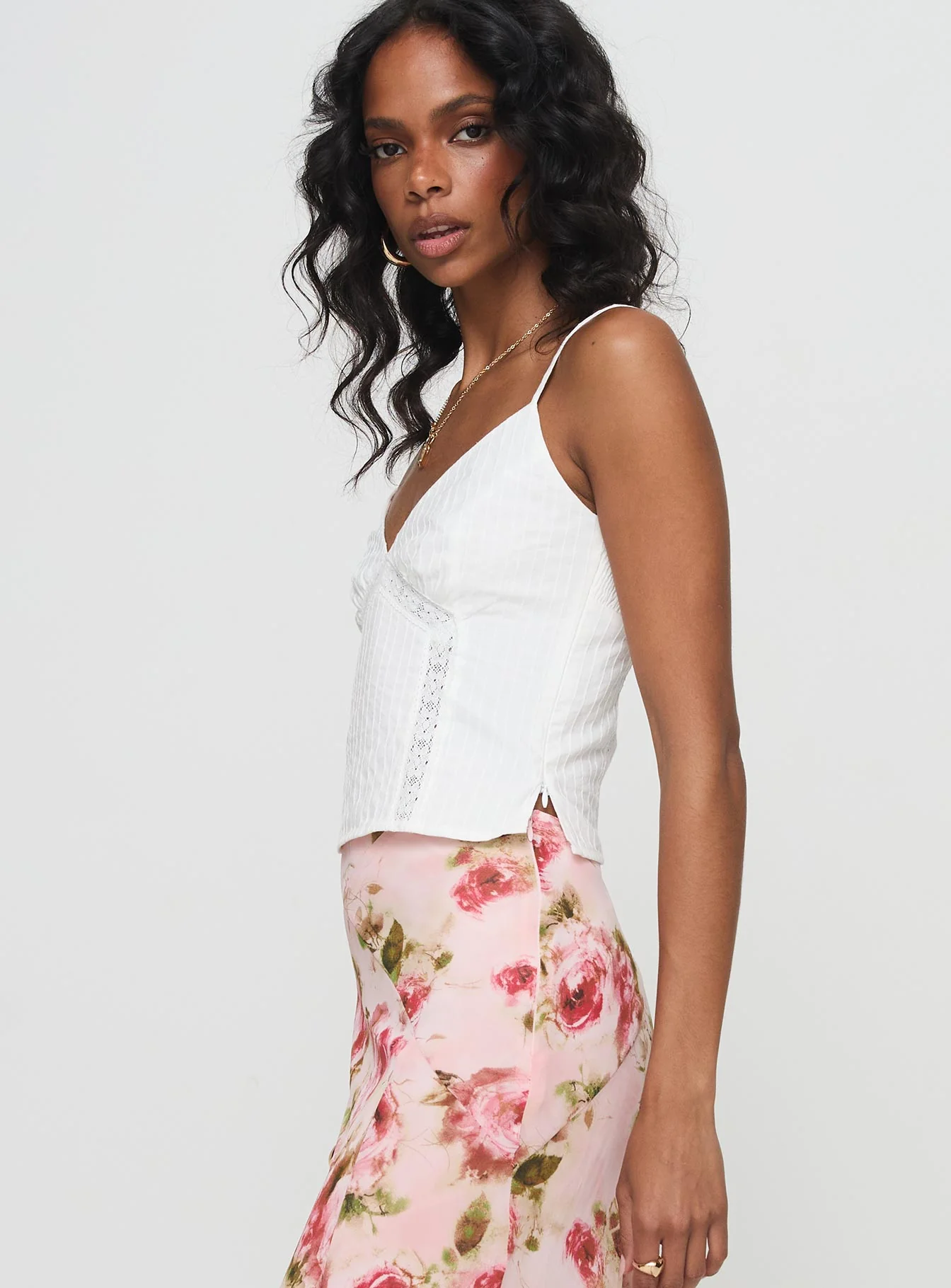 Rusha Cami Top White