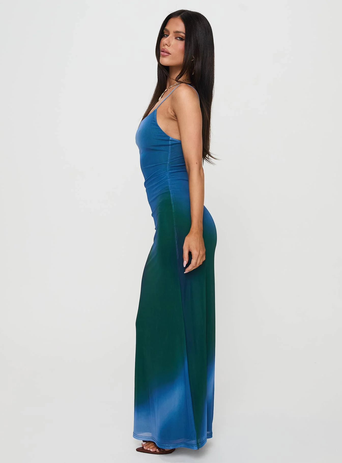 Amoret Maxi Dress Blue / Green