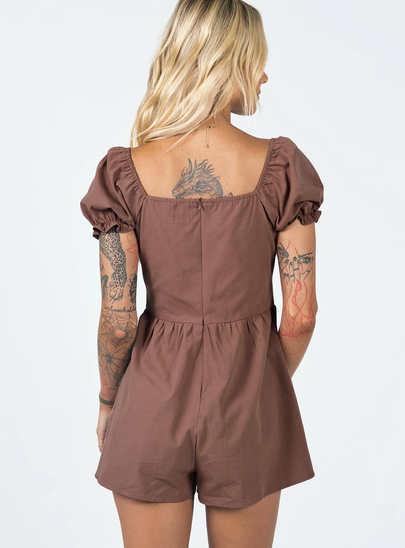 Merideth Romper Brown