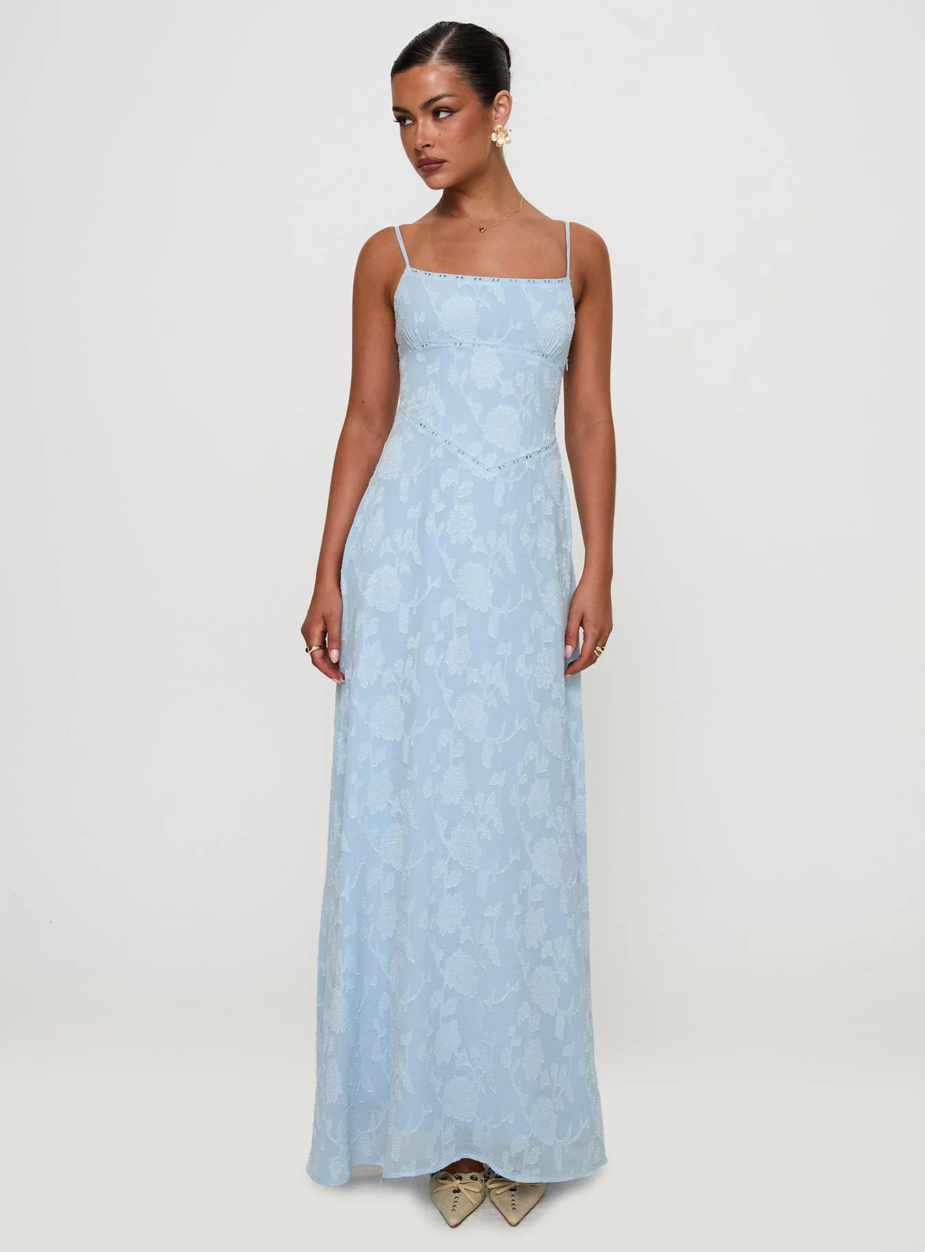 South Of France Maxi Dress Blue Petite
