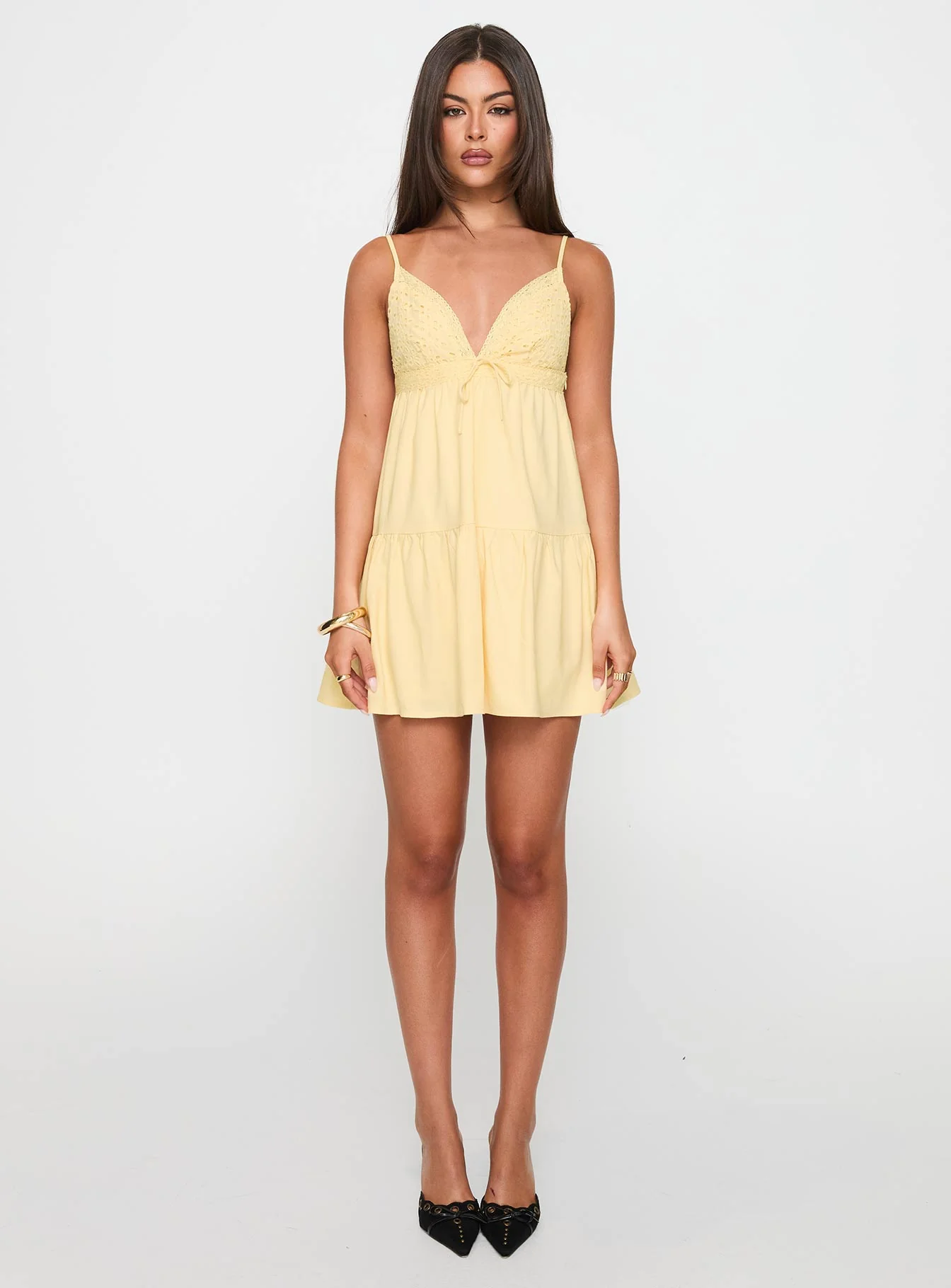 Nicoletta Mini Dress Lemon