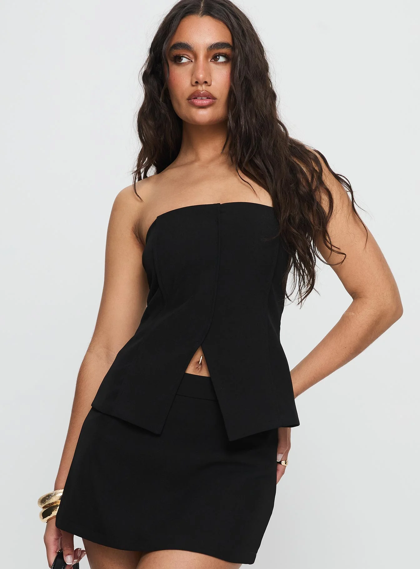 Lavish Living Strapless Top Black
