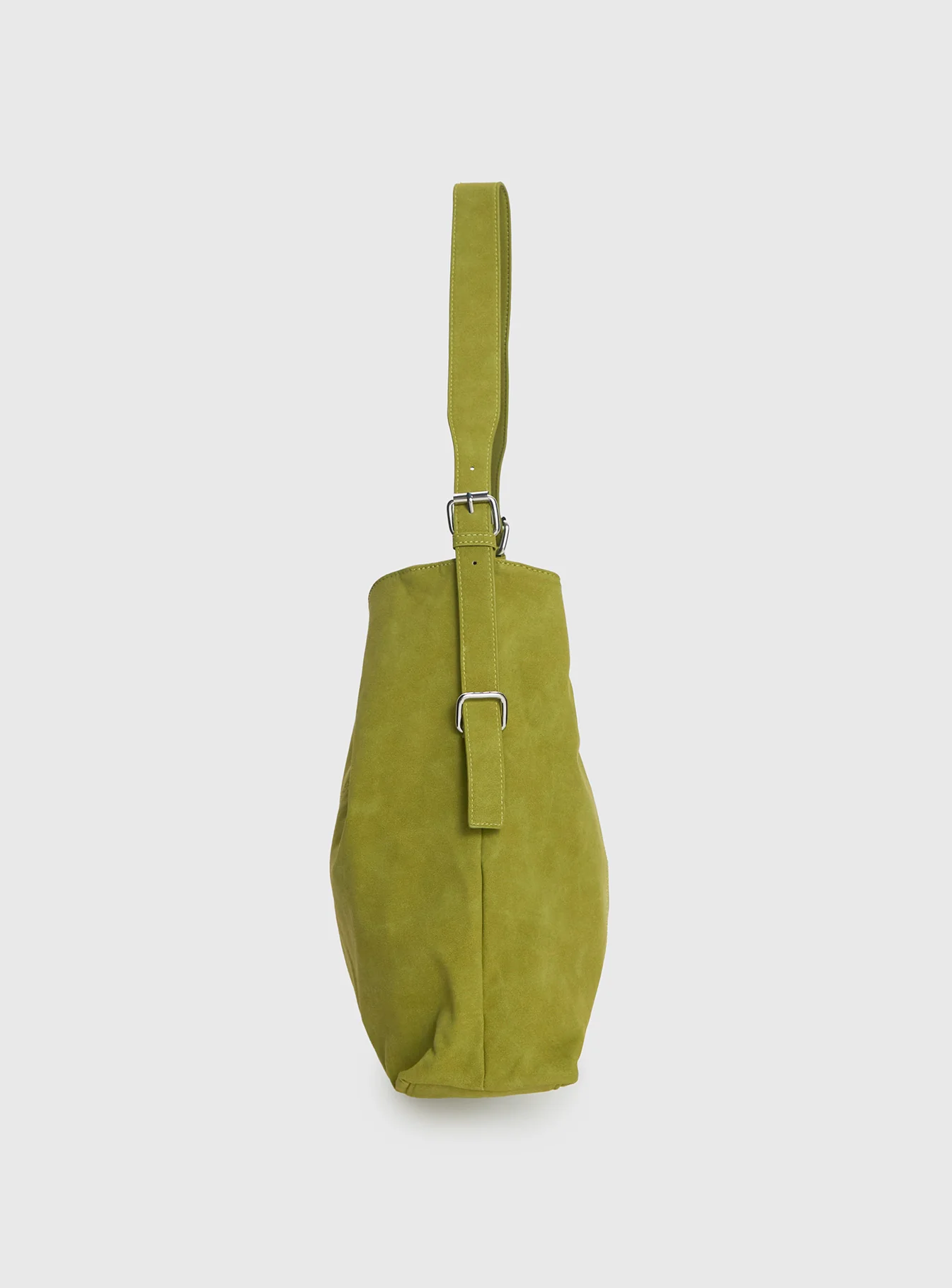 Bonus Points Faux Suede Shoulder Bag Green