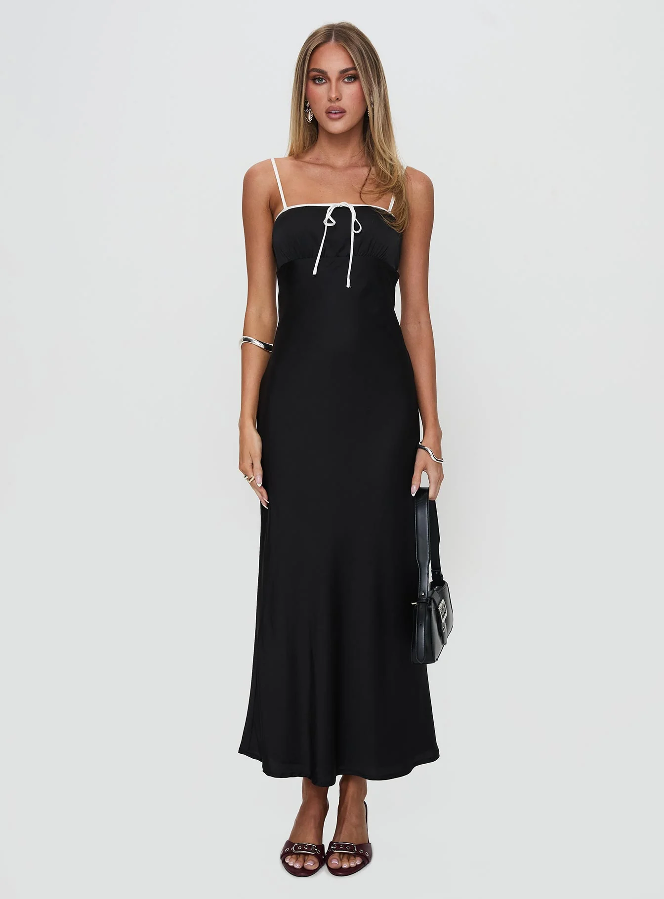 Vasiliki Maxi Dress Black / White