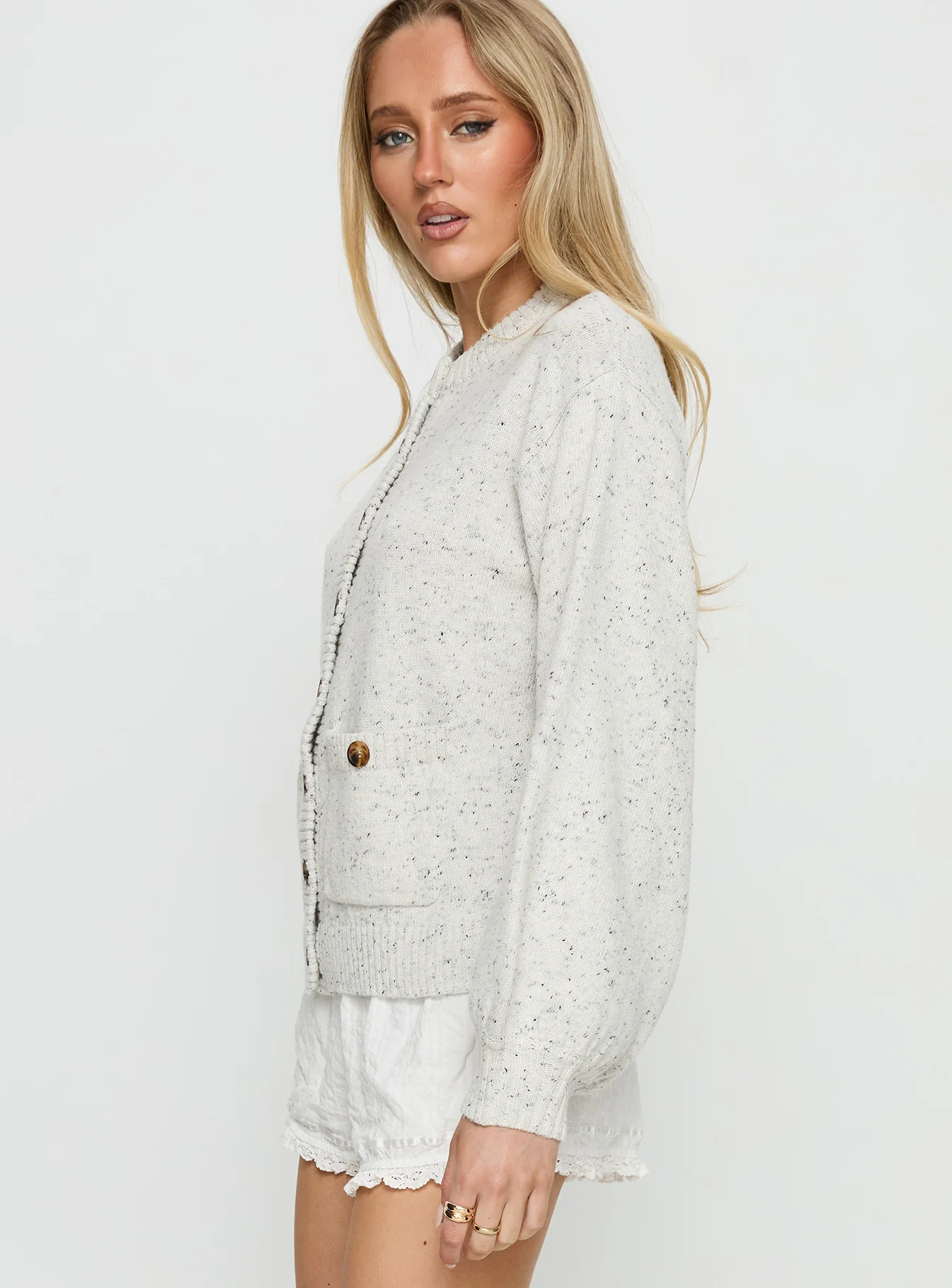 Dorah Boxy Cardigan Grey