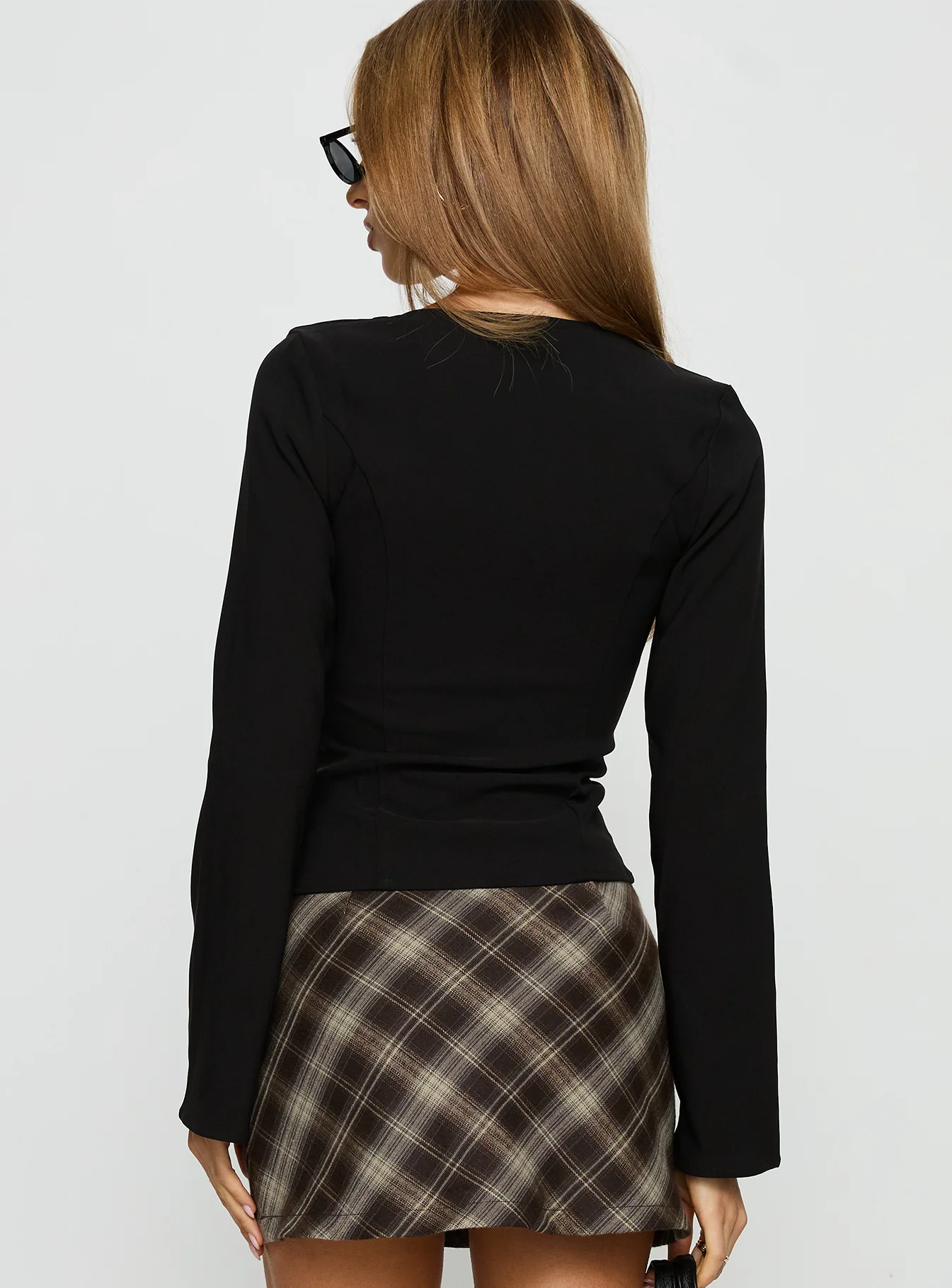 Serefina Long Sleeve Top Black