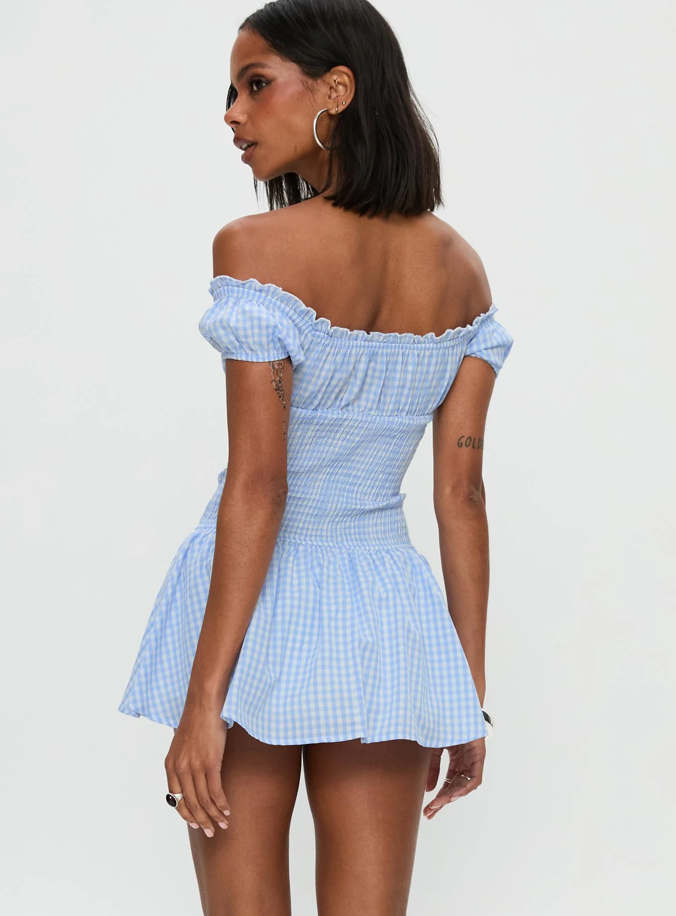 Count My Blessings Playsuit Blue Check