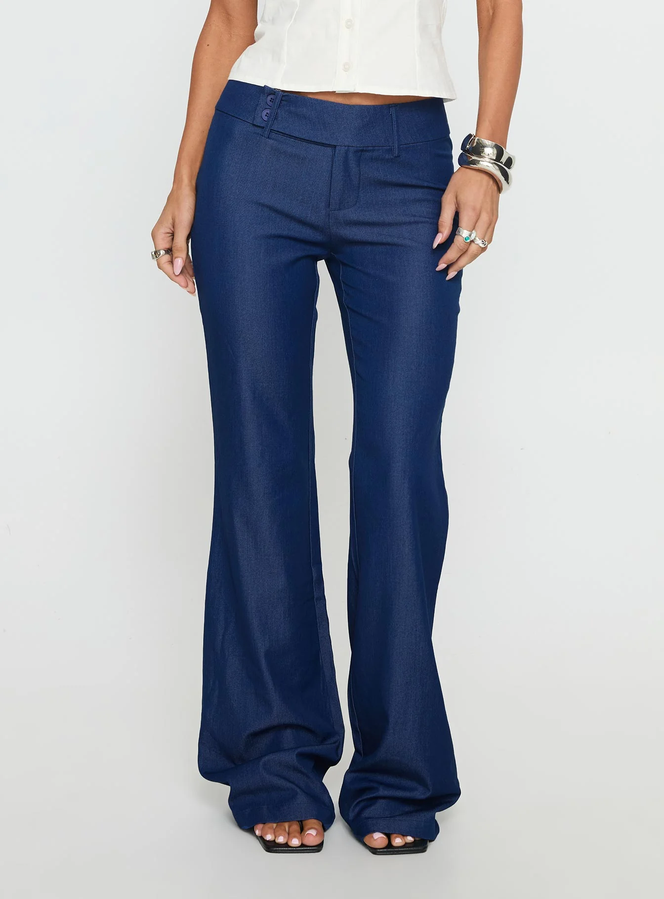 Kinkirk Flared Pants Chambray