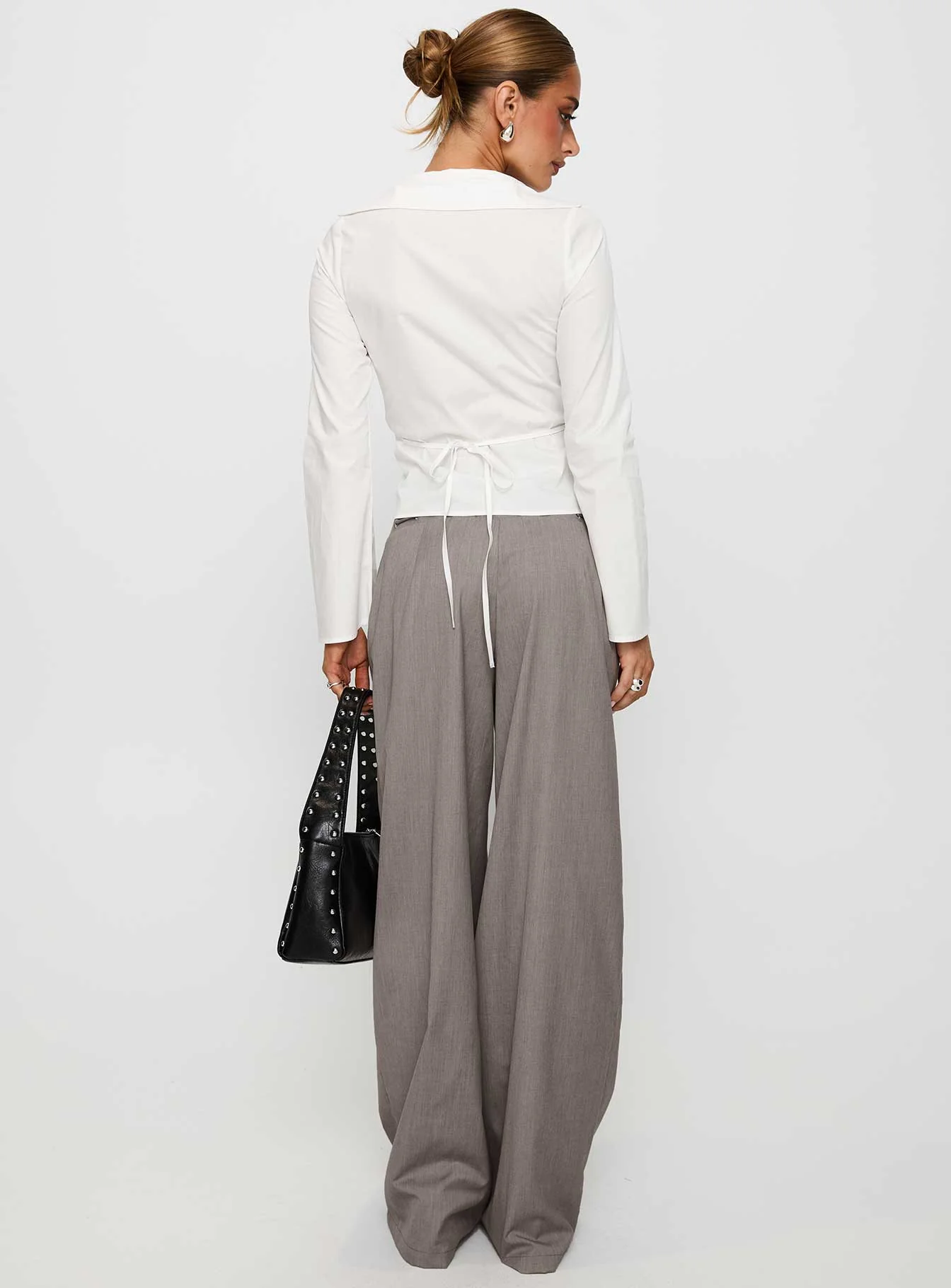 Just Have Fun Wide Leg Pant Grey Tall