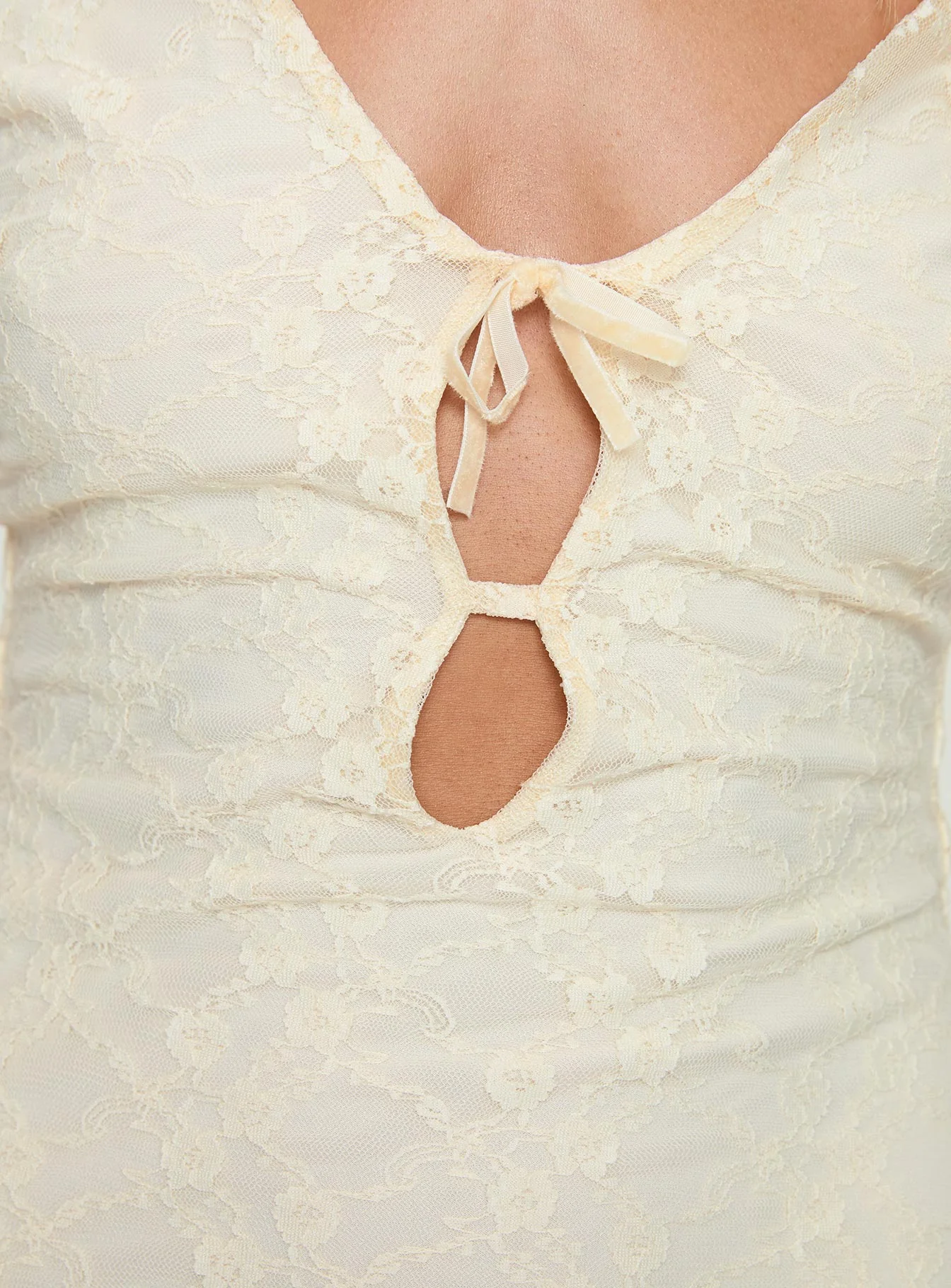 Kael Long Sleeve Mini Dress Cream