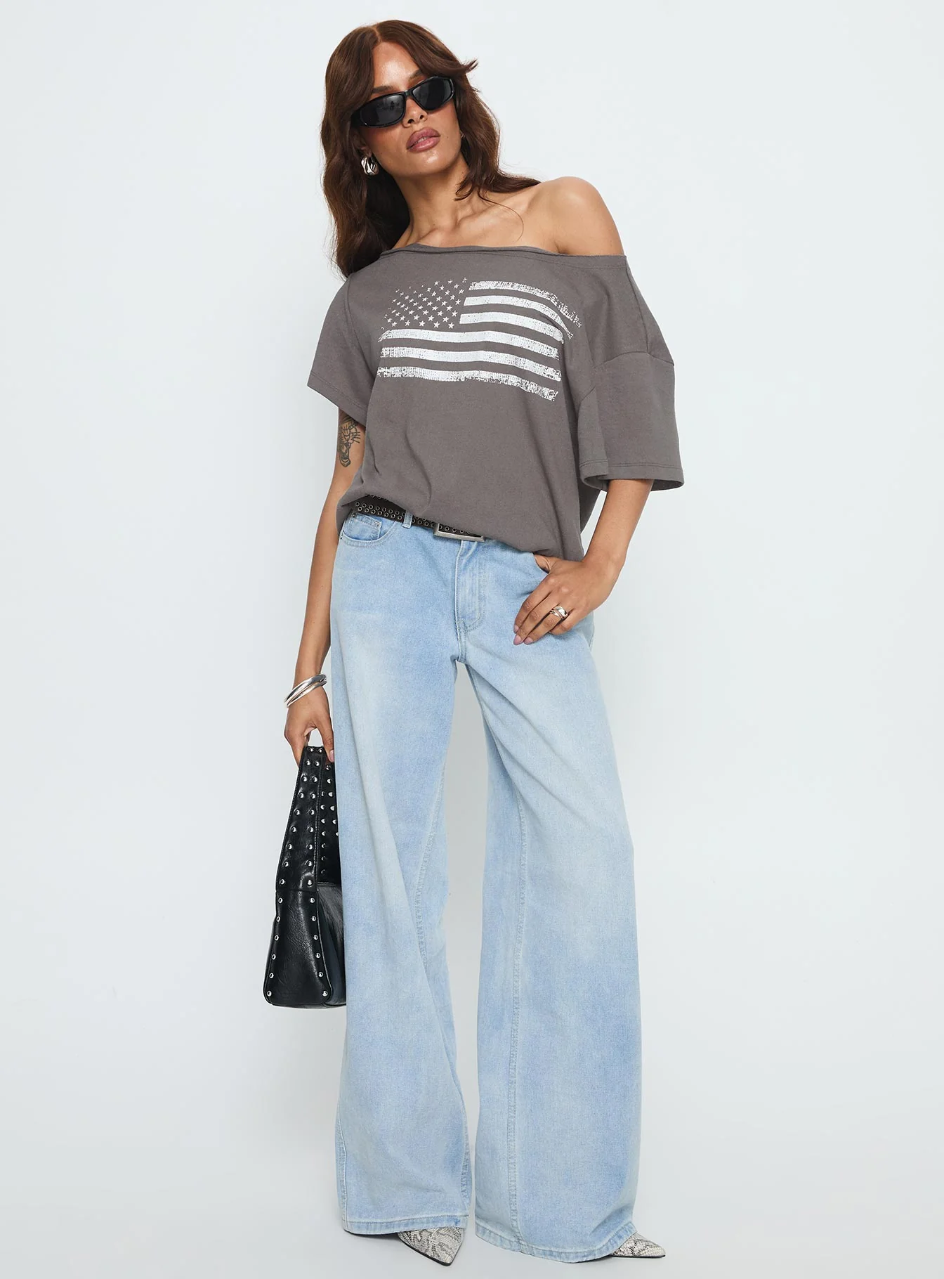 American Tune Graphic Top Washed Black