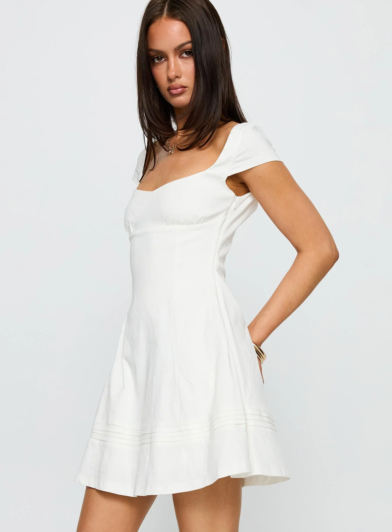 Infinite Wonders Mini Dress White