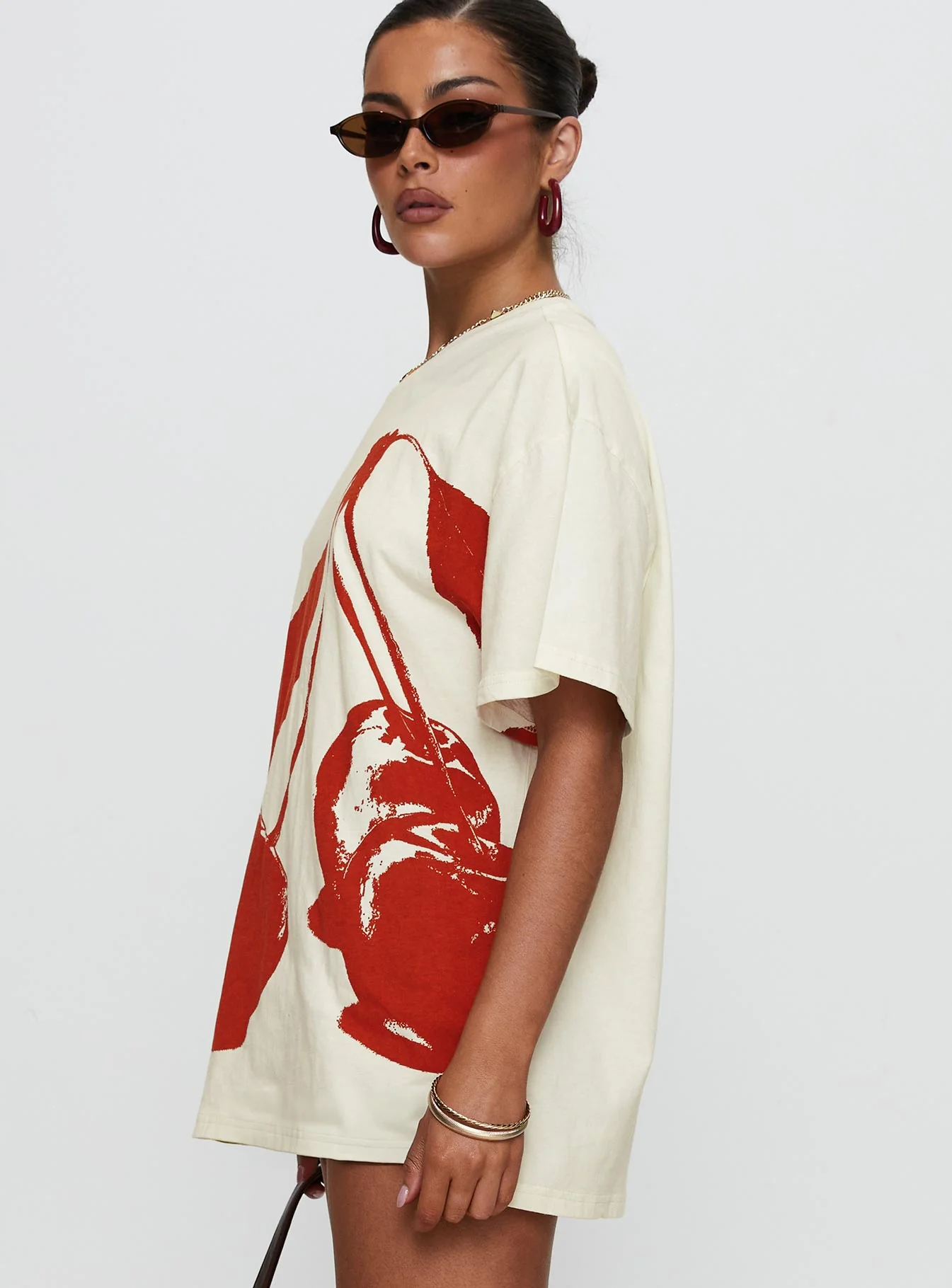 Cherrie Amore Oversized Tee White