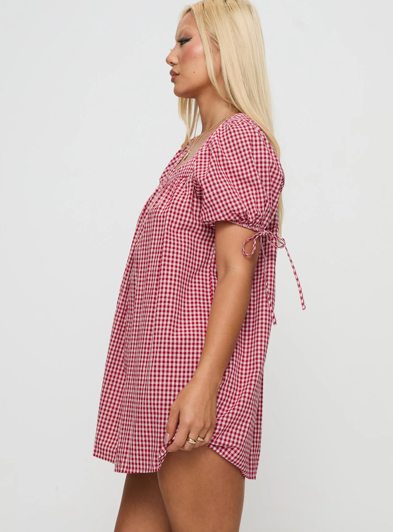 Lilibet Mini Dress Red Gingham