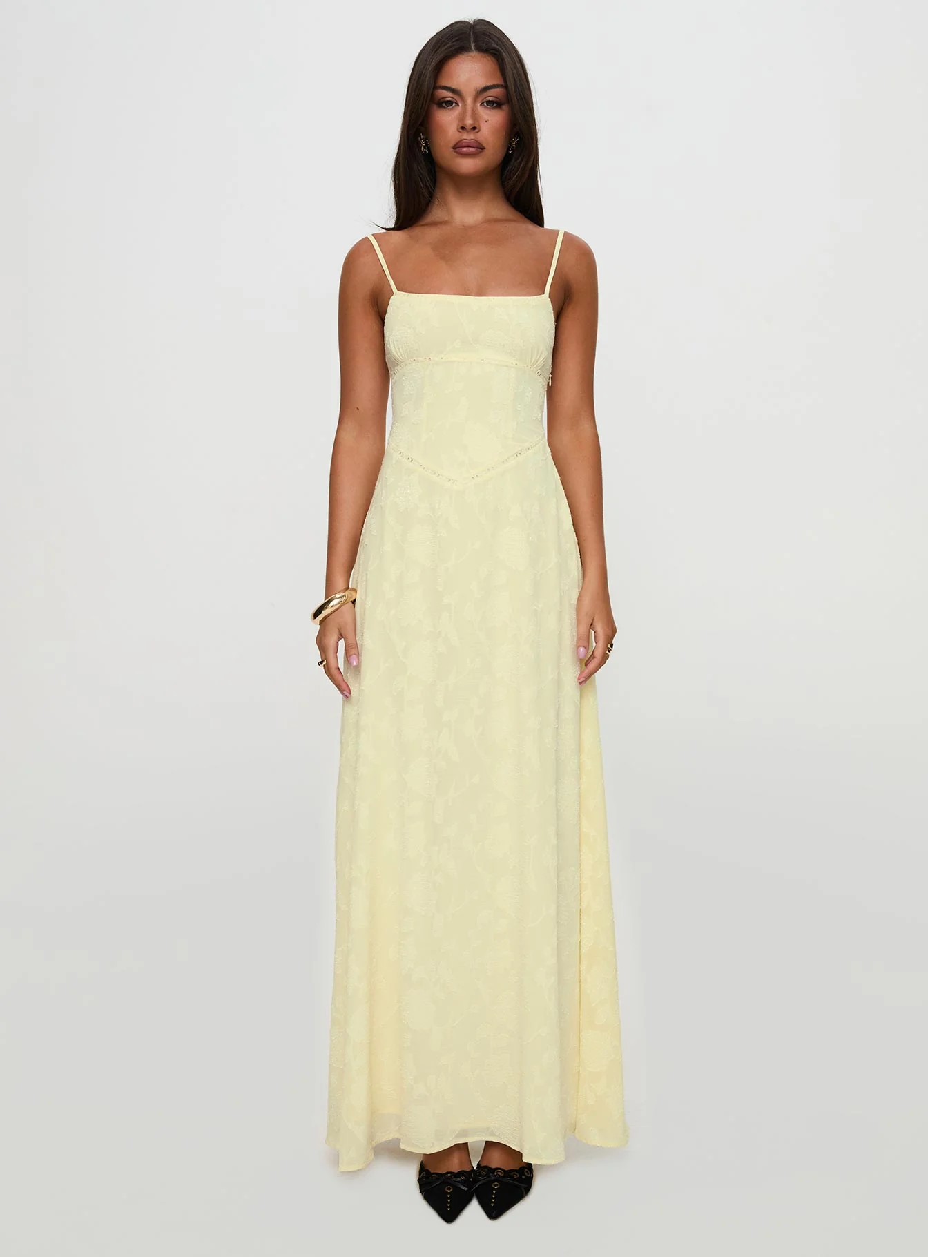 South Of France Maxi Dress Yellow Petite