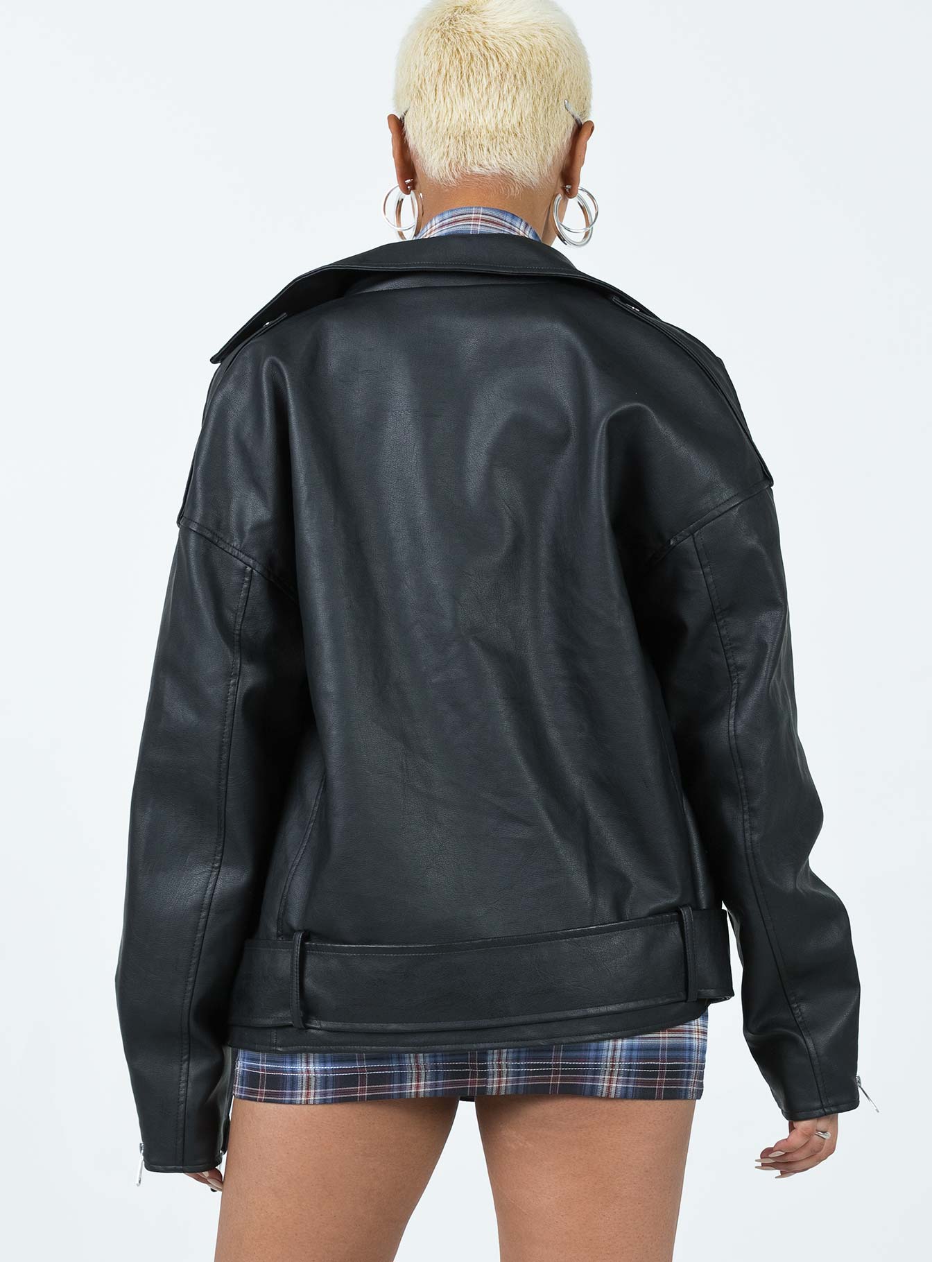 The Xaiver Faux Leather Jacket Black