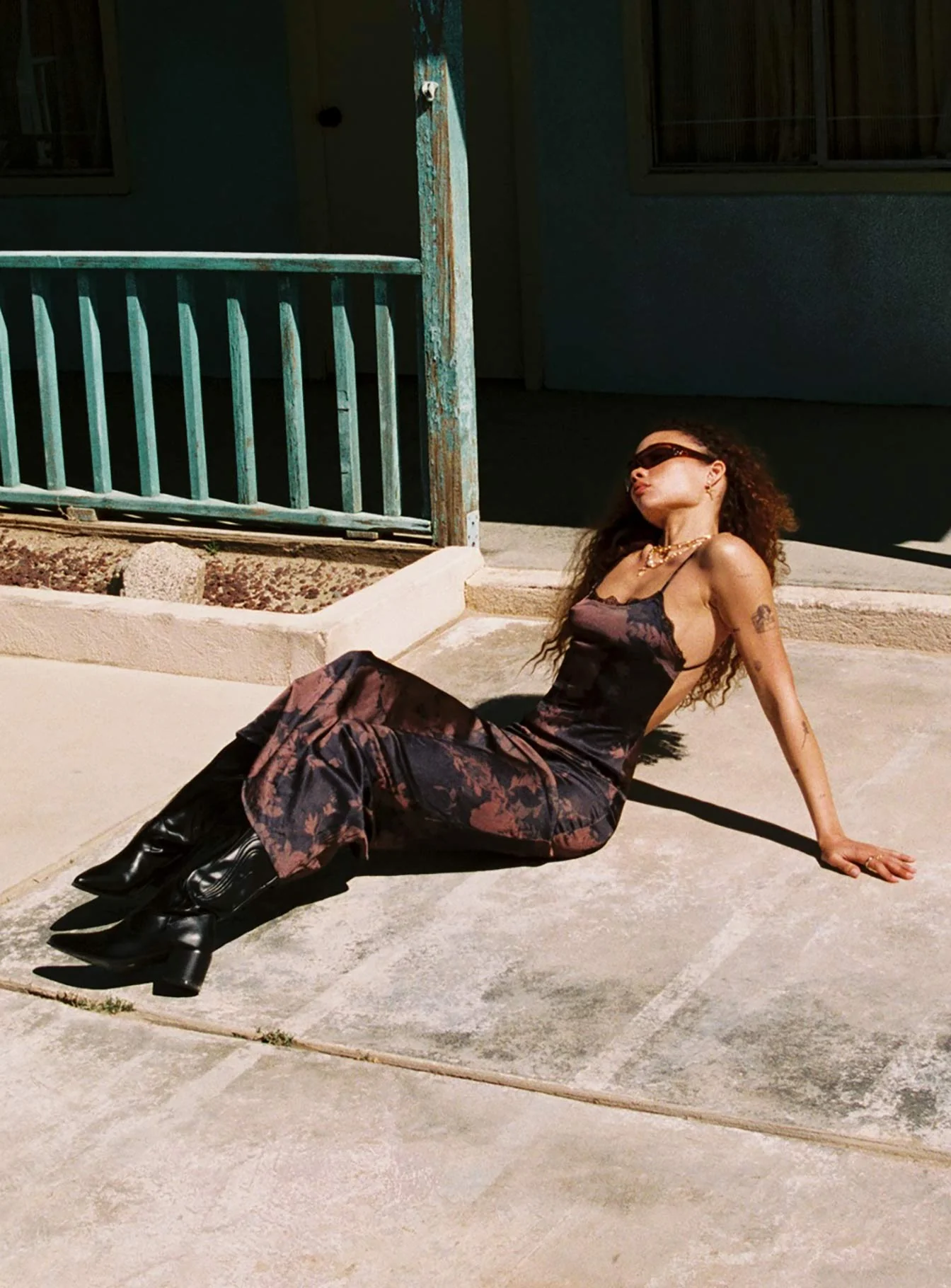 Charlow Maxi Dress Black / Brown