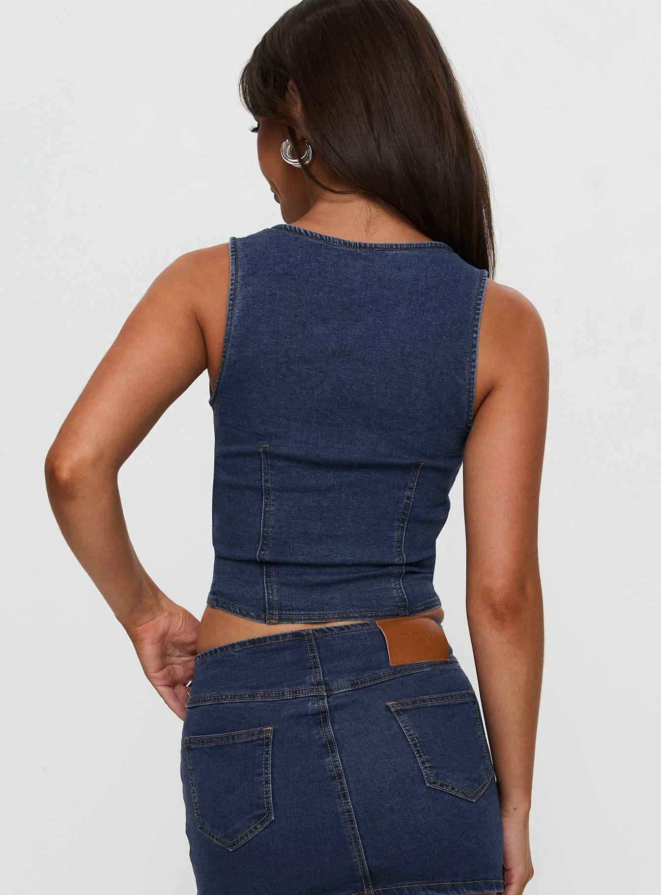 Edenette Top Mid Blue Wash