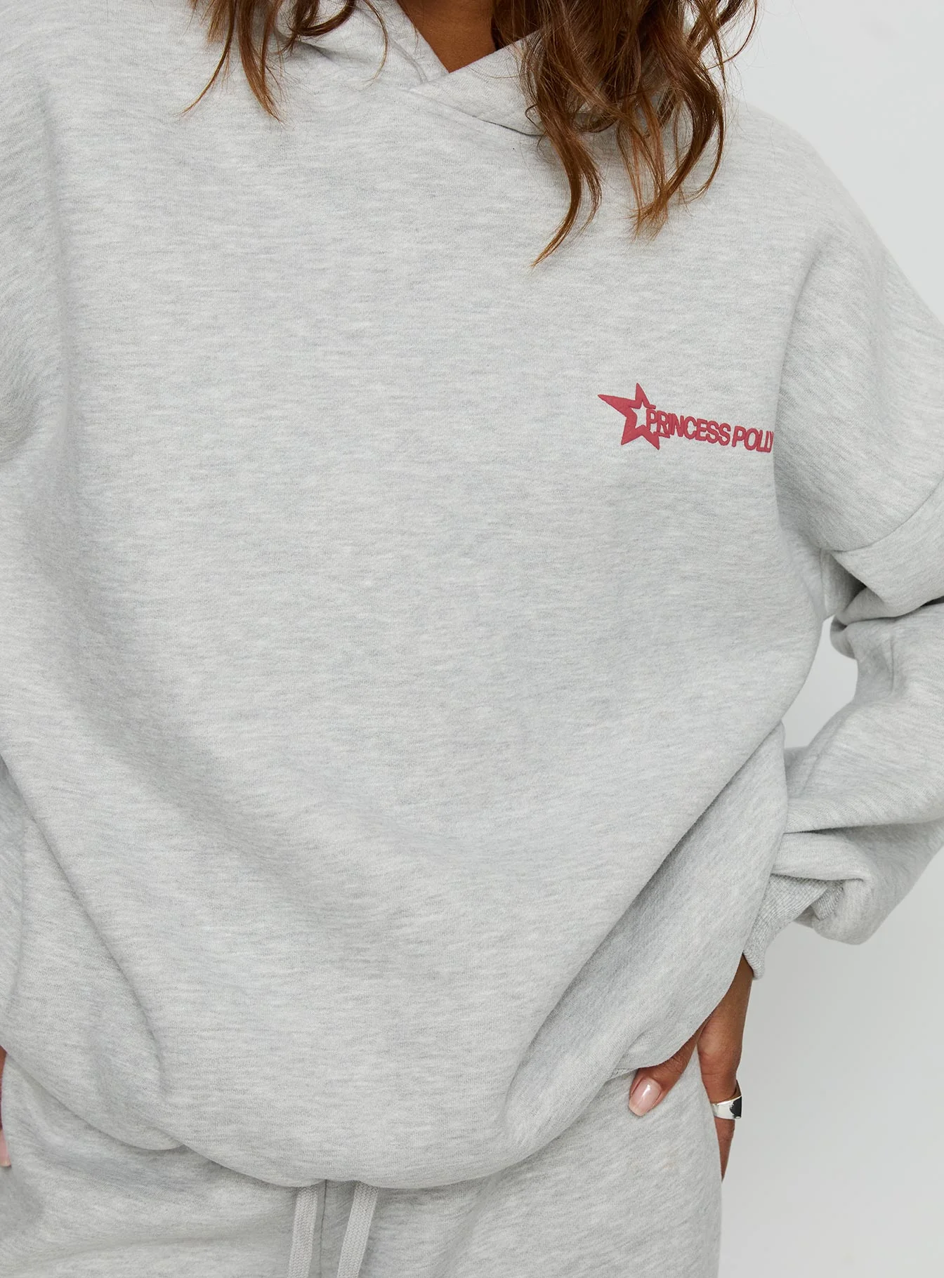 Princess Polly Stargirl Hoodie Grey Marle