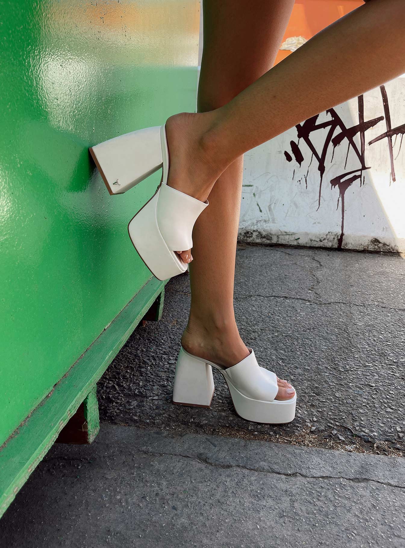 Windsor Smith Highrise Platform Heel White