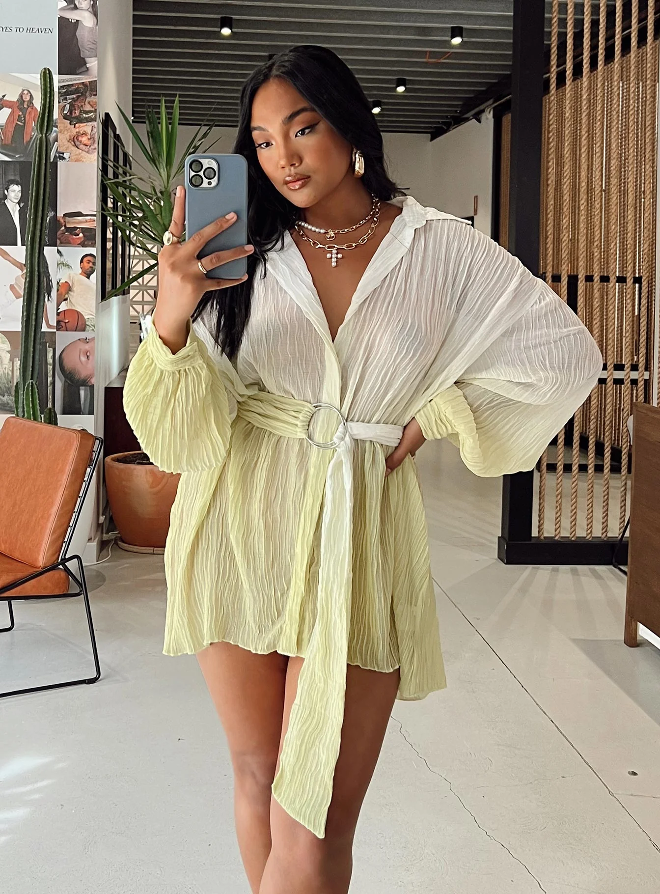 Tune In Shirt Dress Green